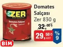 ZER DOMATES SALÇASI